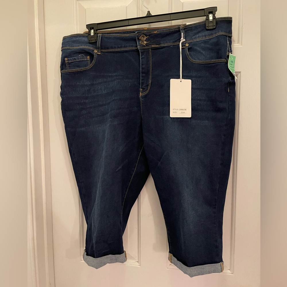 Cropped Blue Jean Capris